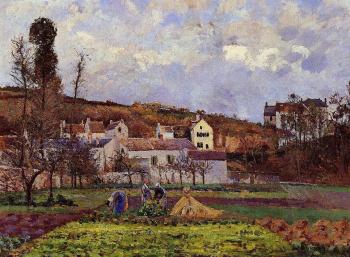卡米耶 畢沙羅 Kitchen Gardens at l'Hermitage, Pontoise 卡米耶 畢沙羅 Kitchen Gardens at l'Hermitage, Pontoise